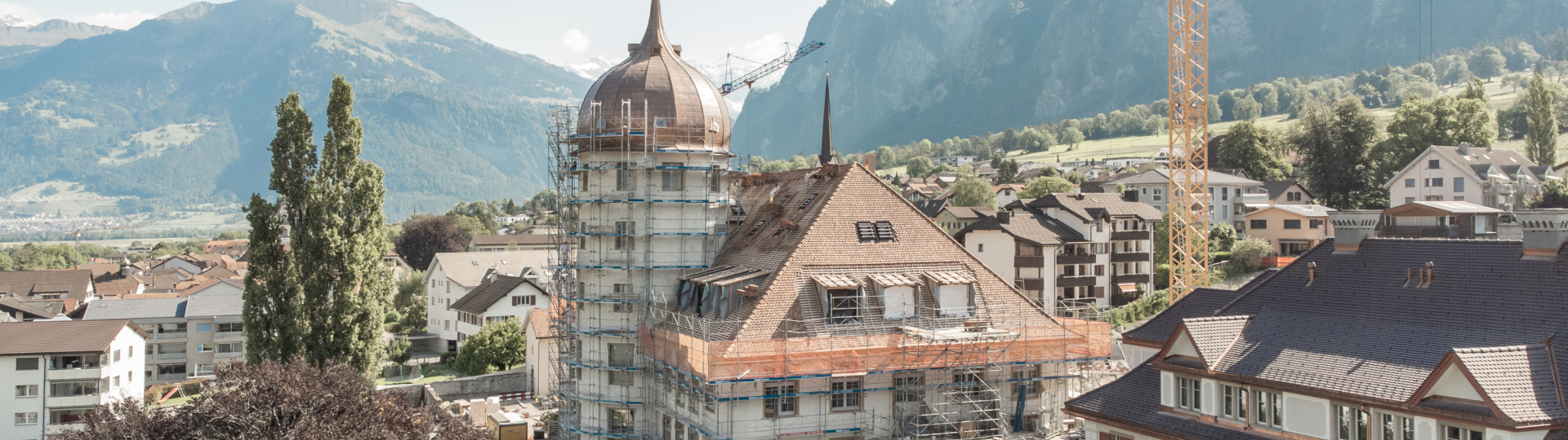 Fassadengerüst, Schloss Zizers